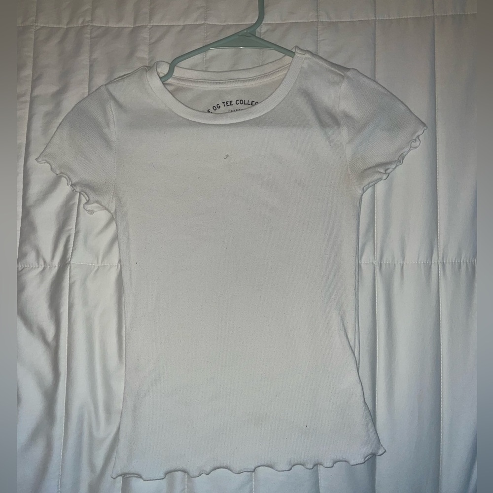 Aeropostale White Lettuce Tee Shirt Size XS.